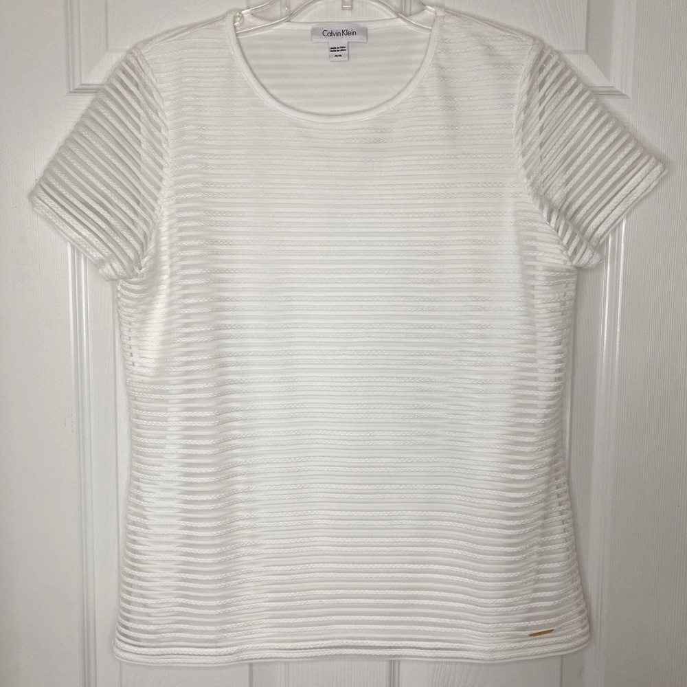 Calvin Klein Stretch Textured Short Sleeve Shirt